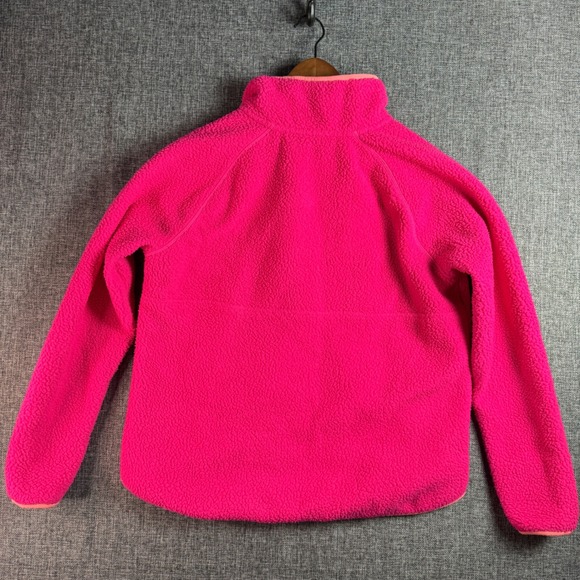 Women Vineyard Vines Fleece Pullover Medium Pink Quarter Zip Sherpa-Excellent - Picture 3 of 9